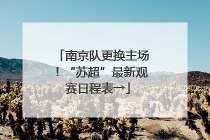南京队更换主场！“苏超”最新观赛日程表→