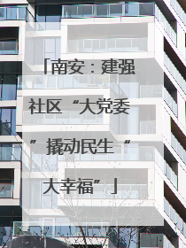 南安：建强社区“大党委”撬动民生“大幸福”