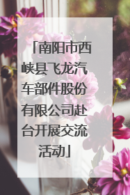 南阳市西峡县飞龙汽车部件股份有限公司赴台开展交流活动