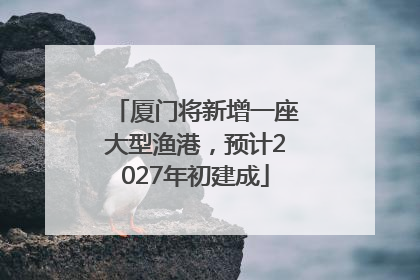 厦门将新增一座大型渔港，预计2027年初建成