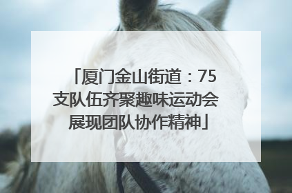 厦门金山街道：75支队伍齐聚趣味运动会 展现团队协作精神