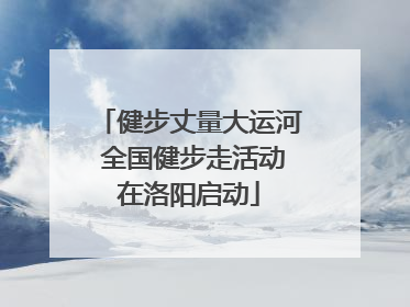 健步丈量大运河 全国健步走活动在洛阳启动