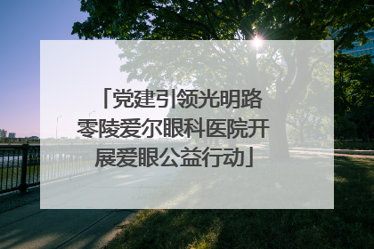 党建引领光明路 零陵爱尔眼科医院开展爱眼公益行动