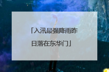入汛最强降雨昨日落在东华门