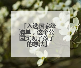入选国家级清单，这个公园实现了孩子的想法