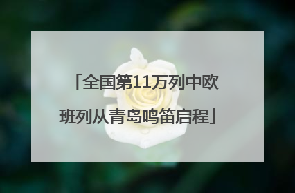 全国第11万列中欧班列从青岛鸣笛启程