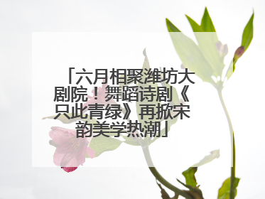 六月相聚潍坊大剧院！舞蹈诗剧《只此青绿》再掀宋韵美学热潮