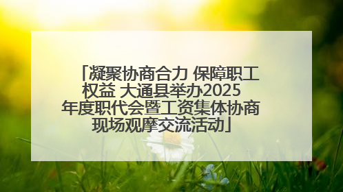 凝聚协商合力 保障职工权益 大通县举办2025年度职代会暨工资集体协商现场观摩交流活动