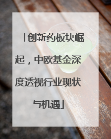创新药板块崛起，中欧基金深度透视行业现状与机遇