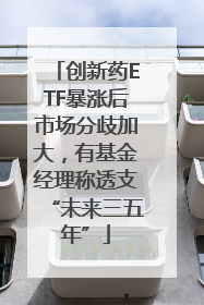 创新药ETF暴涨后市场分歧加大,有基金经理称透支“未来三五年”