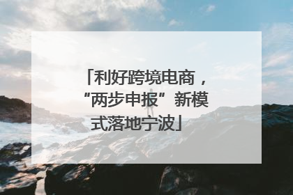 利好跨境电商，“两步申报”新模式落地宁波