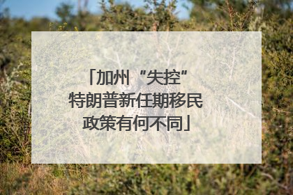 加州“失控” 特朗普新任期移民政策有何不同