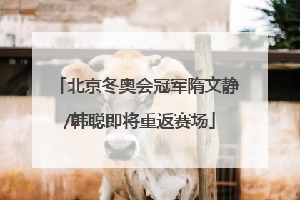 北京冬奥会冠军隋文静/韩聪即将重返赛场