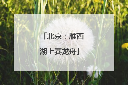 北京：雁西湖上赛龙舟