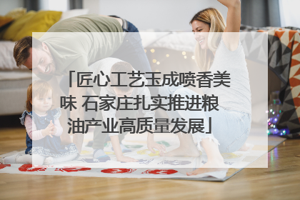 匠心工艺玉成喷香美味 石家庄扎实推进粮油产业高质量发展