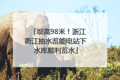 坝高98米！浙江衢江抽水蓄能电站下水库顺利蓄水