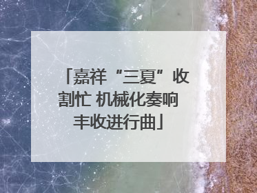 嘉祥“三夏”收割忙 机械化奏响丰收进行曲