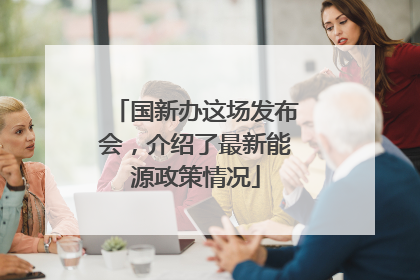 国新办这场发布会，介绍了最新能源政策情况