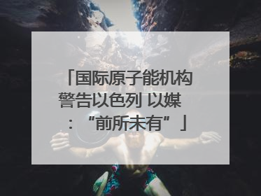 国际原子能机构警告以色列 以媒：“前所未有”