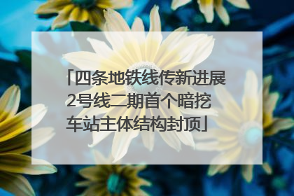 四条地铁线传新进展 2号线二期首个暗挖车站主体结构封顶