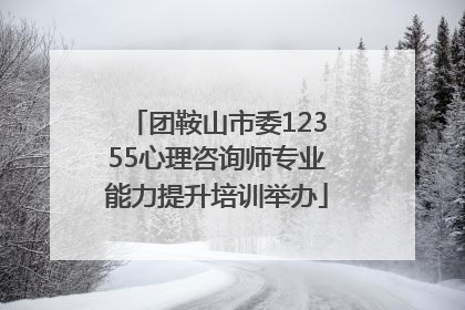 团鞍山市委12355心理咨询师专业能力提升培训举办
