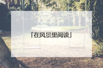 在风景里阅读