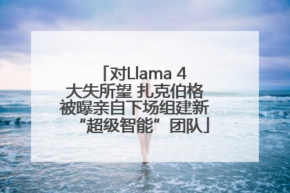 对Llama 4大失所望 扎克伯格被曝亲自下场组建新“超级智能”团队
