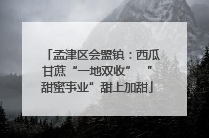孟津区会盟镇：西瓜甘蔗“一地双收” “甜蜜事业”甜上加甜