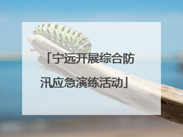 宁远开展综合防汛应急演练活动