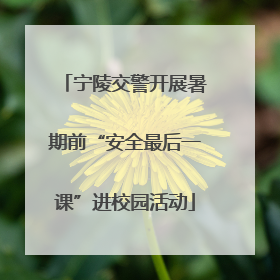 宁陵交警开展暑期前“安全最后一课”进校园活动