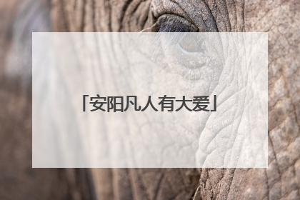 安阳凡人有大爱