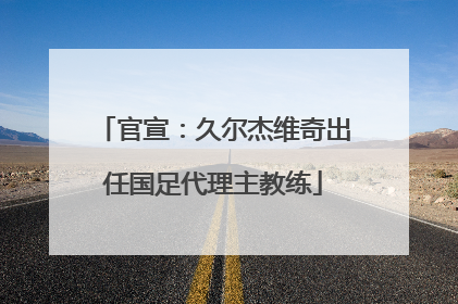 官宣：久尔杰维奇出任国足代理主教练