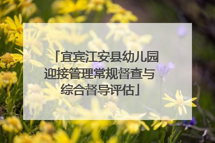 宜宾江安县幼儿园迎接管理常规督查与综合督导评估