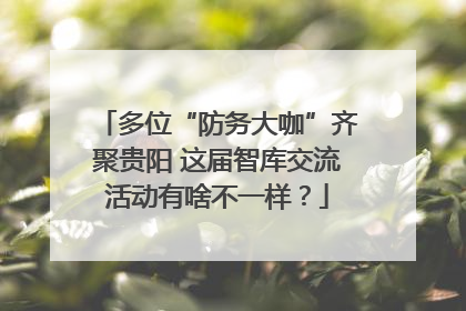 多位“防务大咖”齐聚贵阳 这届智库交流活动有啥不一样？