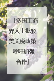 多国工商界人士批驳美关税政策 呼吁加强合作