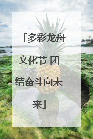 多彩龙舟文化节 团结奋斗向未来