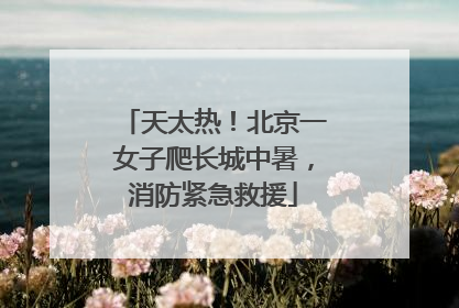 天太热！北京一女子爬长城中暑，消防紧急救援