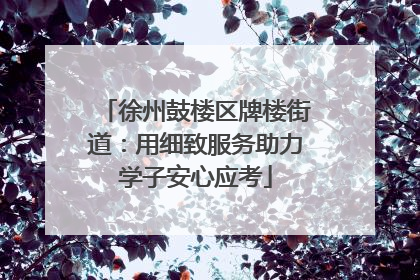 徐州鼓楼区牌楼街道：用细致服务助力学子安心应考