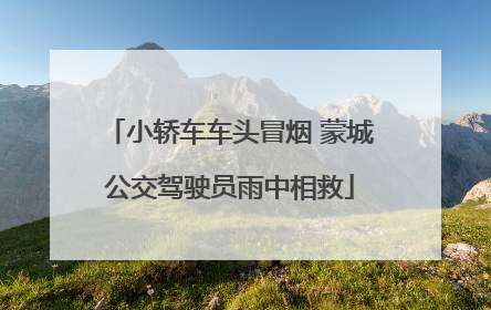 小轿车车头冒烟 蒙城公交驾驶员雨中相救
