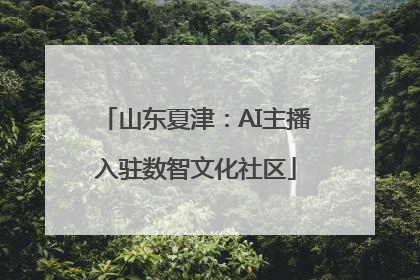 山东夏津：AI主播入驻数智文化社区