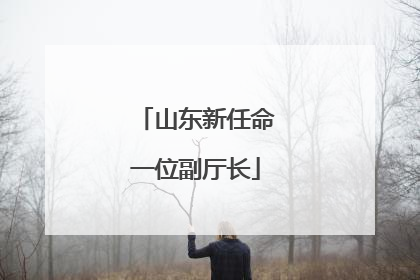 山东新任命一位副厅长