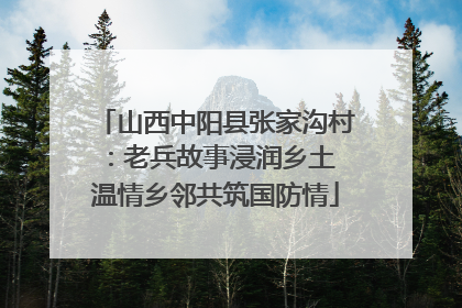 山西中阳县张家沟村：老兵故事浸润乡土 温情乡邻共筑国防情