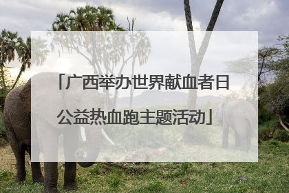 广西举办世界献血者日公益热血跑主题活动