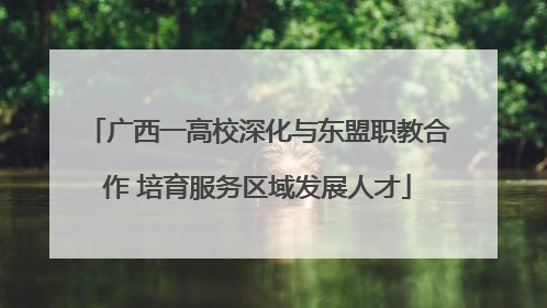 广西一高校深化与东盟职教合作 培育服务区域发展人才