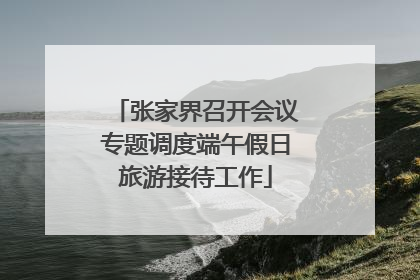 张家界召开会议专题调度端午假日旅游接待工作