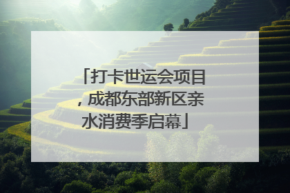 打卡世运会项目，成都东部新区亲水消费季启幕