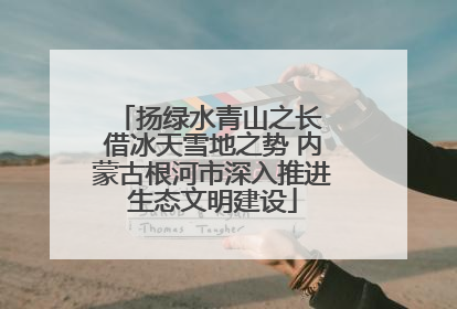 扬绿水青山之长 借冰天雪地之势 内蒙古根河市深入推进生态文明建设