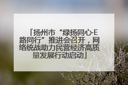 扬州市“绿扬同心·E路同行”推进会召开，网络统战助力民营经济高质量发展行动启动
