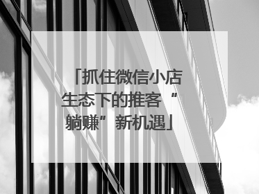 抓住微信小店生态下的推客“躺赚”新机遇