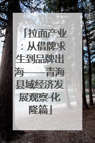 拉面产业：从借牌求生到品牌出海——青海县域经济发展观察·化隆篇